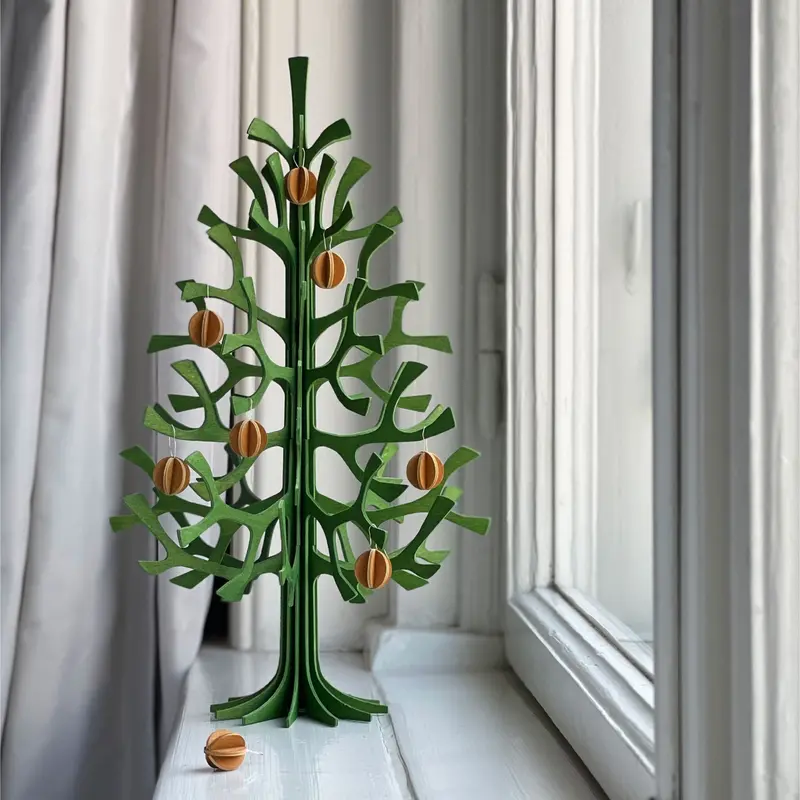 Lovi - Ornament - Spruce Tree - 30Cm - Forest Green (Cinnamon Brown Minibaubles) 2