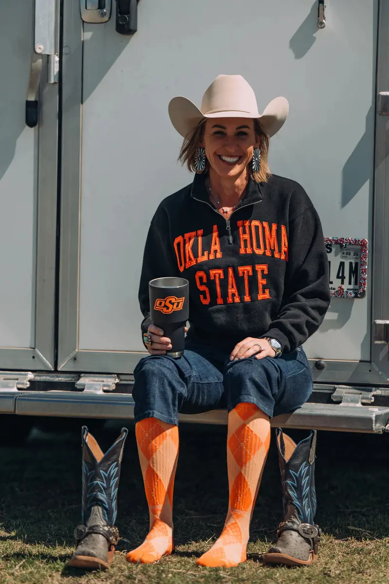 Lucky Chuck Orange Outlaw Performance Socks 1