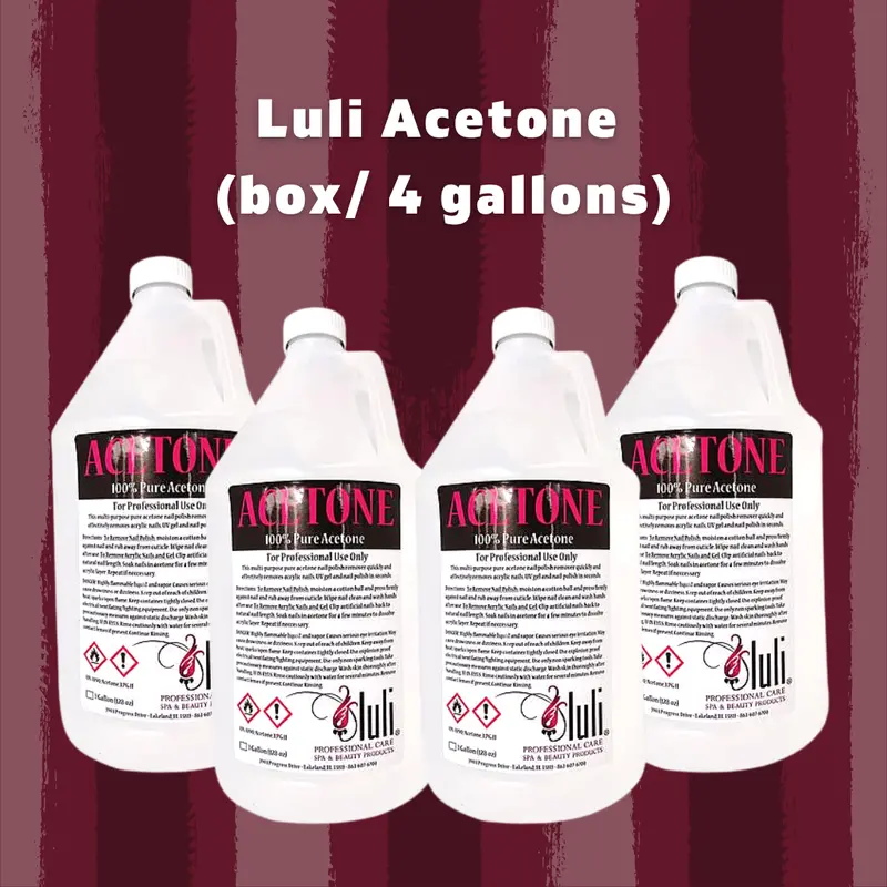 Luli 100% Pure Acetone (Box/ 4 Gallons) 1
