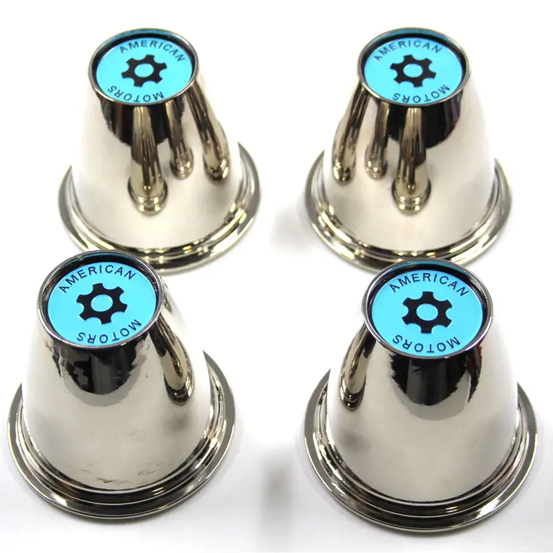 Machine Wheel Center Cap & Emblem Kit, Set Of 4, 1970 Amc Rebel Machine, 1970-72 Ambassador, 1971-72 Javelin Amx, 1971-72 Matador 1
