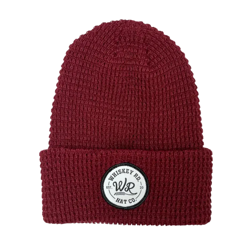 Maroon Waffle Cut Toque 1