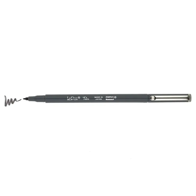 Marvy Uchida - Brush Pen - Le Pen Flex - Dark Grey #21 1