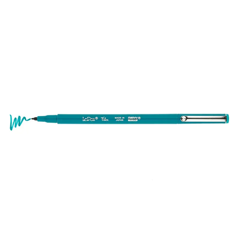 Marvy Uchida - Brush Pen - Le Pen Flex - Teal #73 1