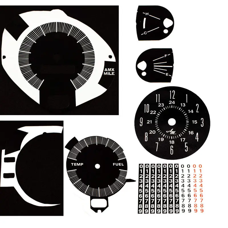 Master Dash Decal Kit, 1968 Amc Javelin, Amx 1