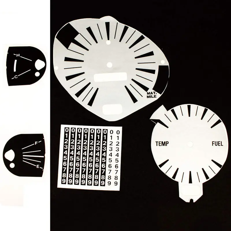 Master Dash Decal Kit, 1971-73 Amc Matador W/120 Mph Speedo 1
