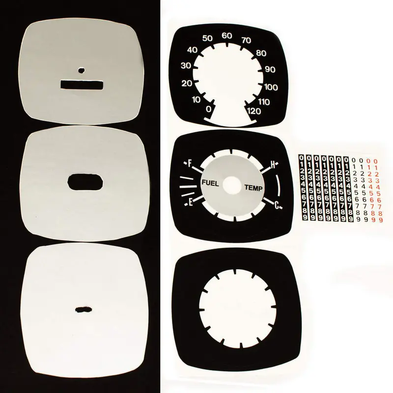 Master Dash Decal Kit, 1971-74 Amc Javelin With 120 Speedo And Clock Delete 1