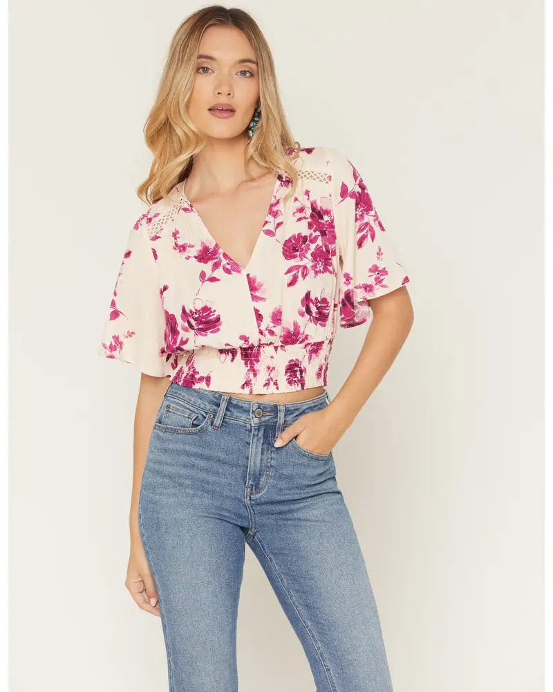 Meadow Floral Print Smocked Top 1
