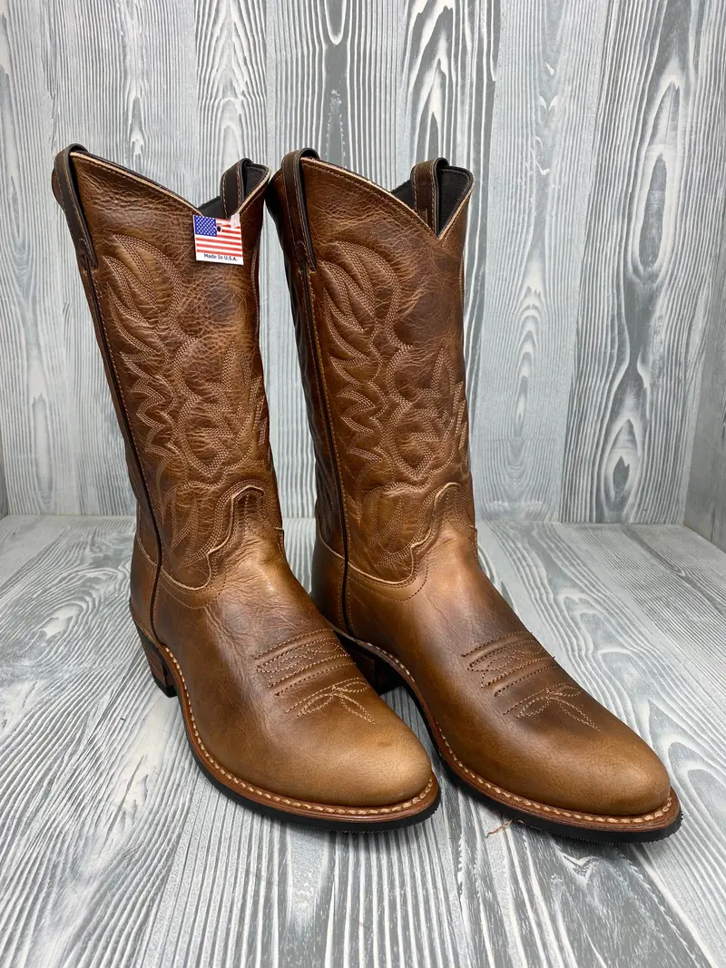 Men's Abilene Distressed Brown Cowhide With 12" Distressed Brown Cowhide - 6454 1