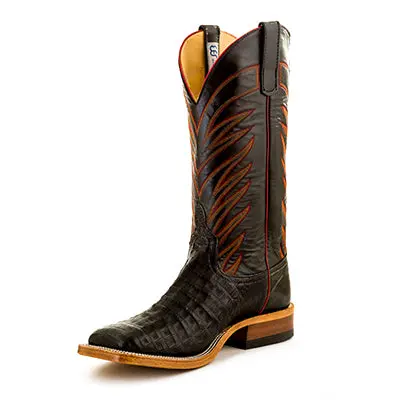 Men's Anderson Bean Black Caiman Belly With 13" Black Glove Tops -S3005 1