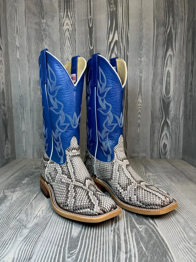 Men's Anderson Bean Burmese Natural Python With 13" Nova Kidskin Tops - 190 1