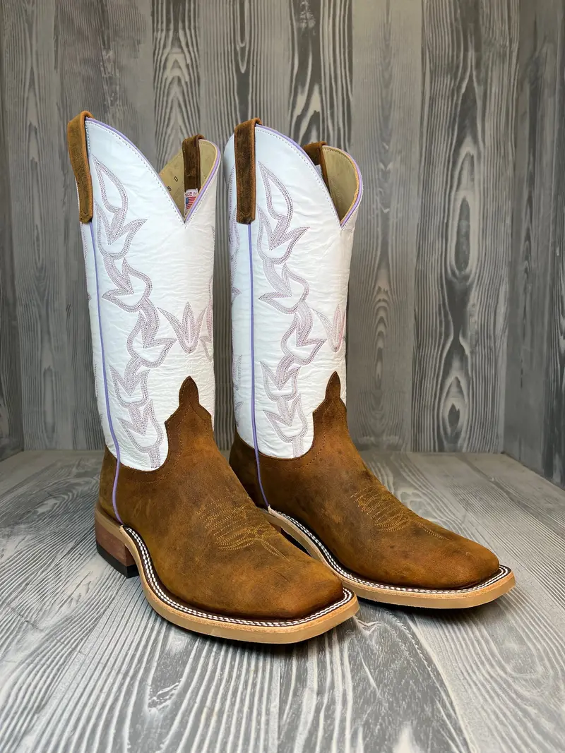 Men's Anderson Bean Cognac Capital Deer With 13" White Glove Tops Style # 214 1