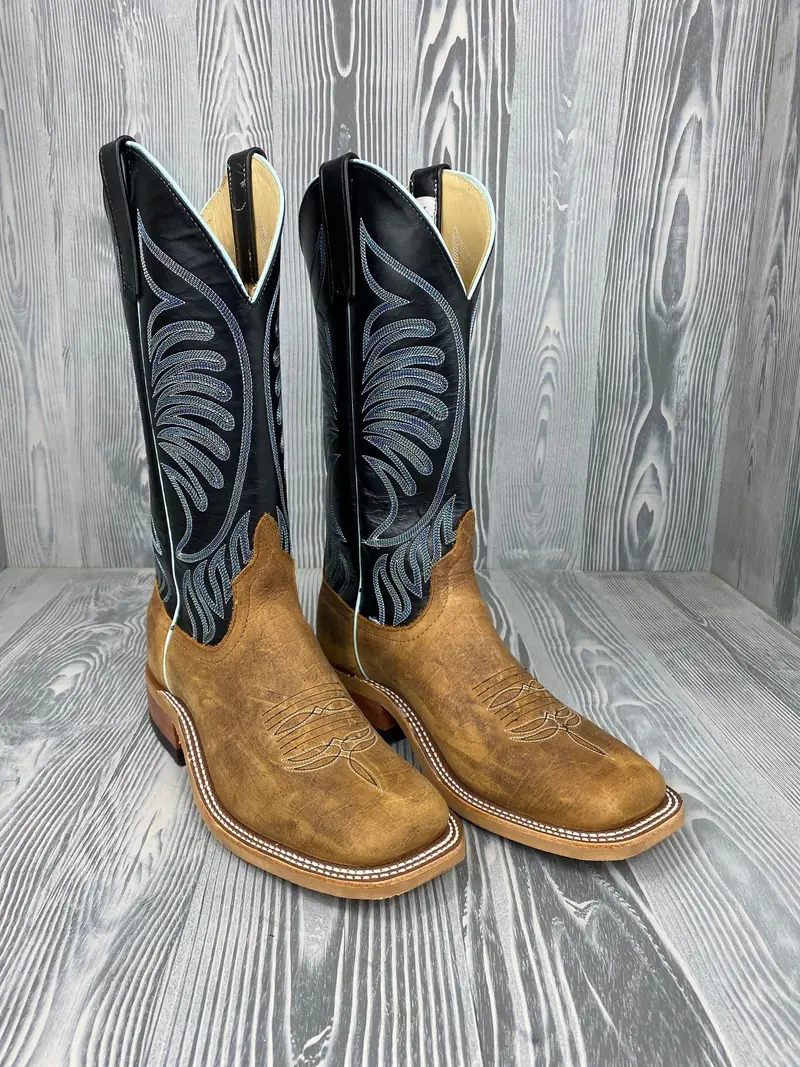 Men's Anderson Bean Natural Brahma Bison With 13" Black Glove Tops - Style 146 1