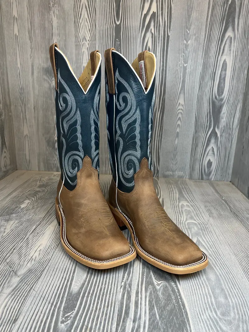 Men's Anderson Bean Natural Talisman With 13" Barbizon Blue Sweet Kidskin Tops - Style 204 1