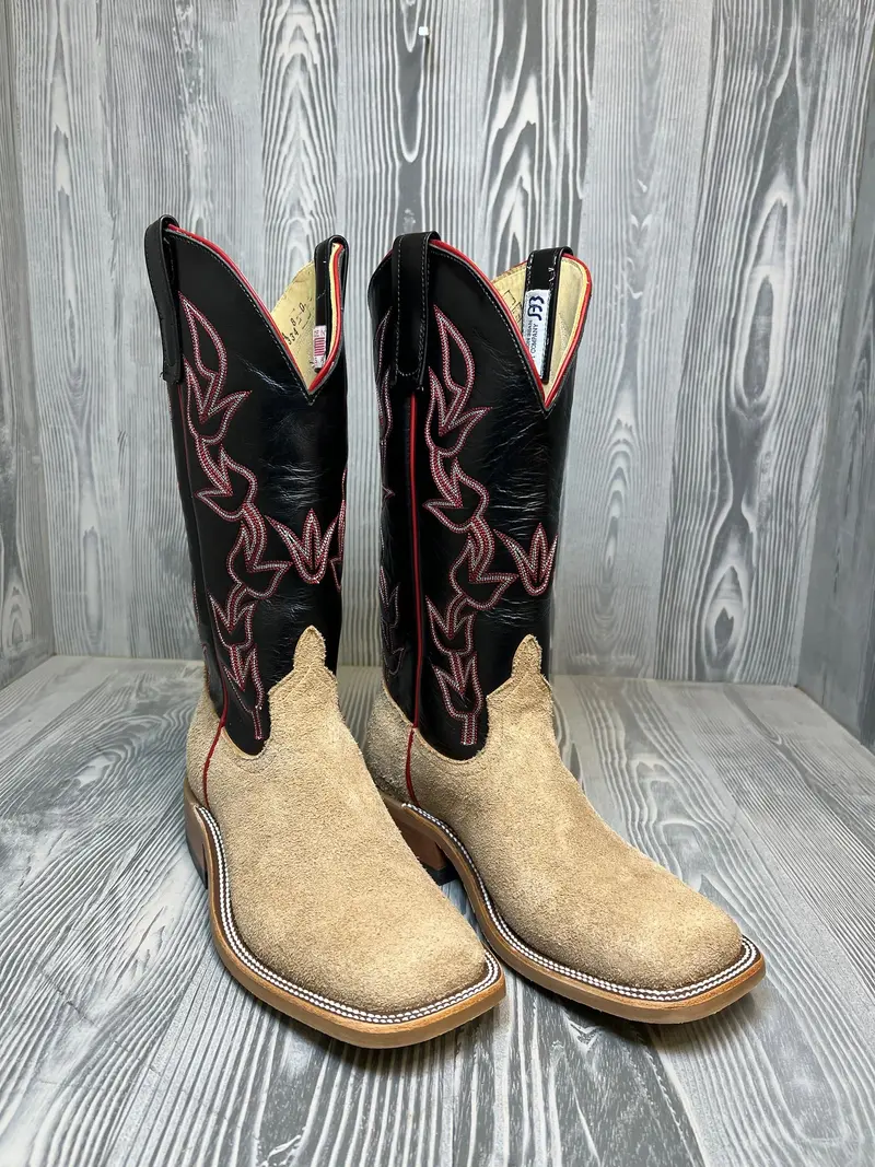 Men's Anderson Bean Tan Crazy Horse Reversed With 13" Black Glove Tops - Style 197 1