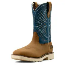 Men's Ariat Activator Steel Toe Waterproof Basin Blue Work Boot - 10060893 1