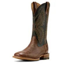 Men's Ariat Baxter Wide Dark Tan Square Toe Western Boot - 10061237 1