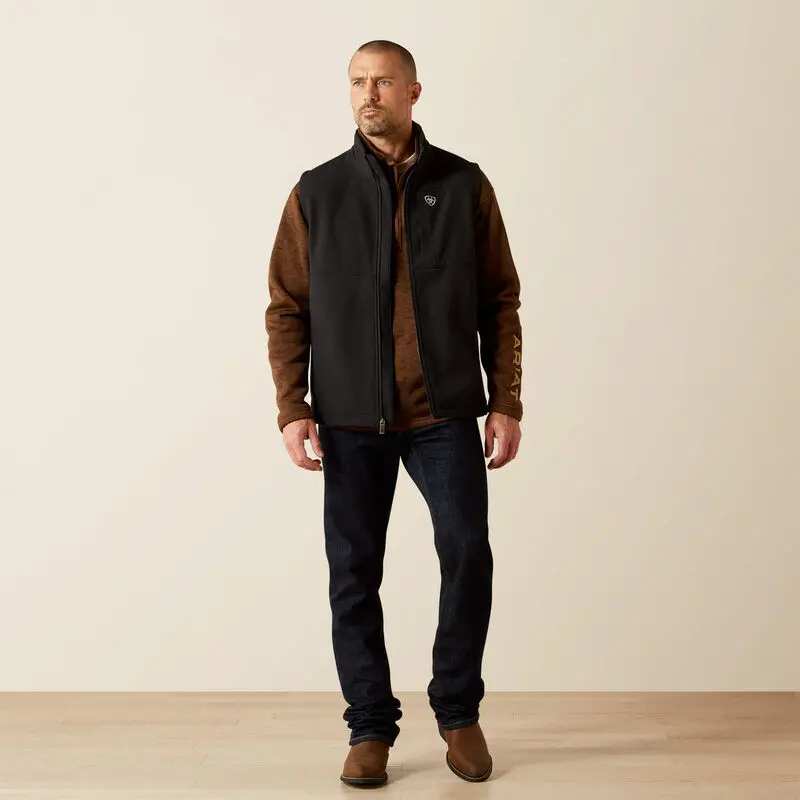 Men's Ariat Black Vernon Softshell Vest - 10062600 1