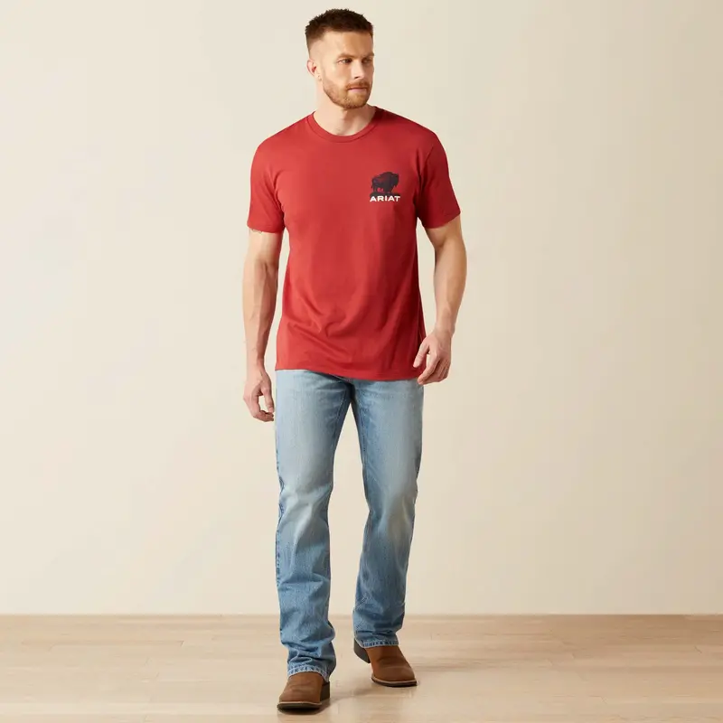Men's Ariat Buffalo Flag T-Shirt - 10065897 1