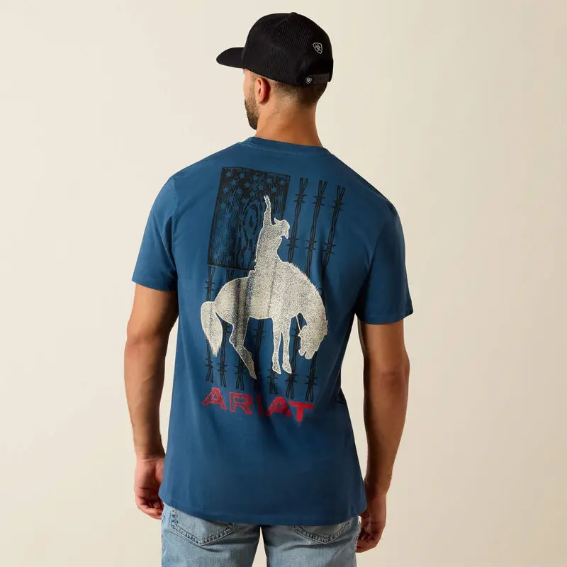 Men's Ariat Flag Bronco Classic Fit T-Shirt - 10071192 1
