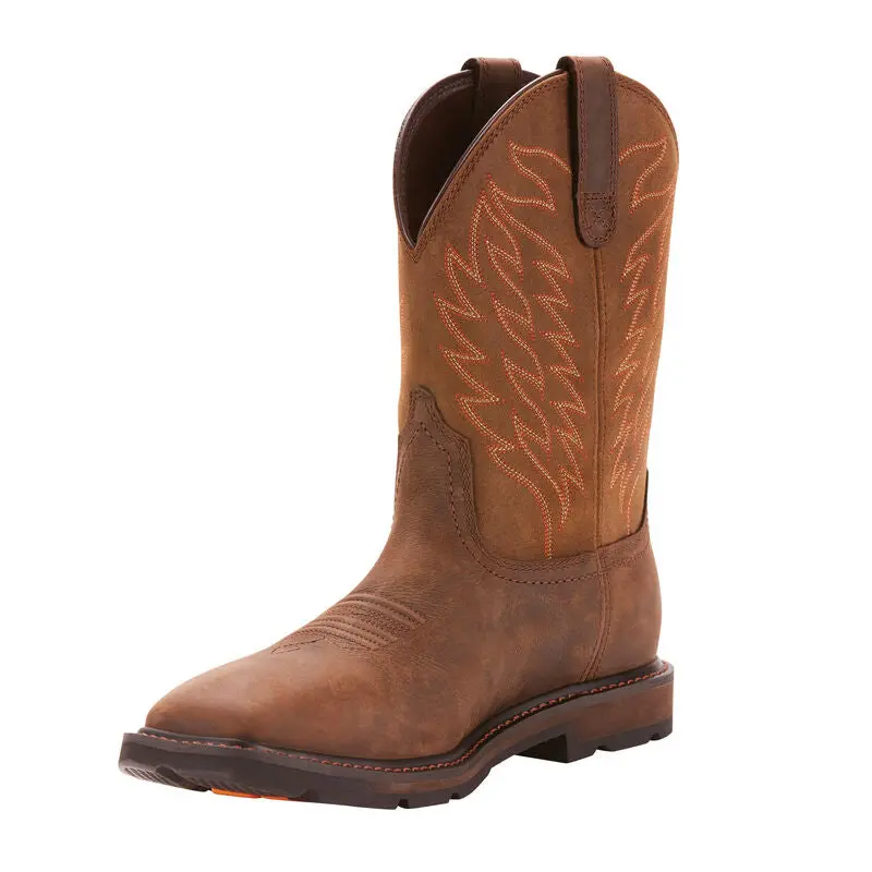 Men's Ariat Groundbreaker Wide Square Toe Waterproof Work Boot - 10024984 1