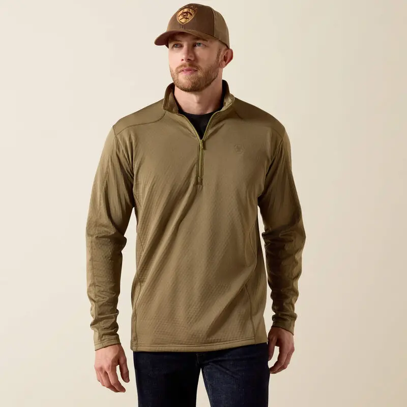 Men's Ariat Hex Fleece 1/2 Zip Baselayer - 10071406 1