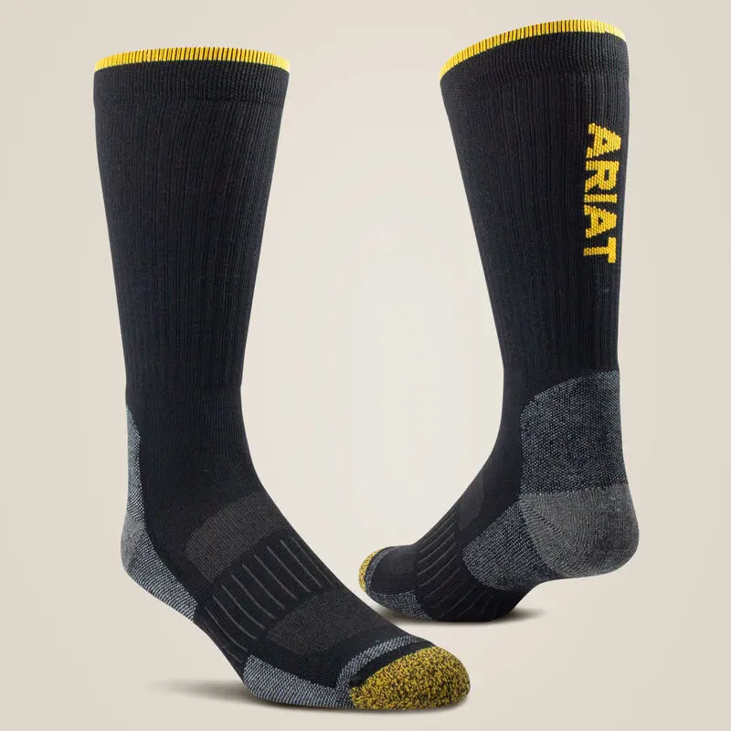 Men's Ariat High Performance Tek Work Sock 2 Pair Pack - 10038271 1