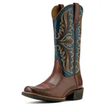 Men's Ariat Hustler Beasty Brown With Pacific Blue Tops - 10061159 1