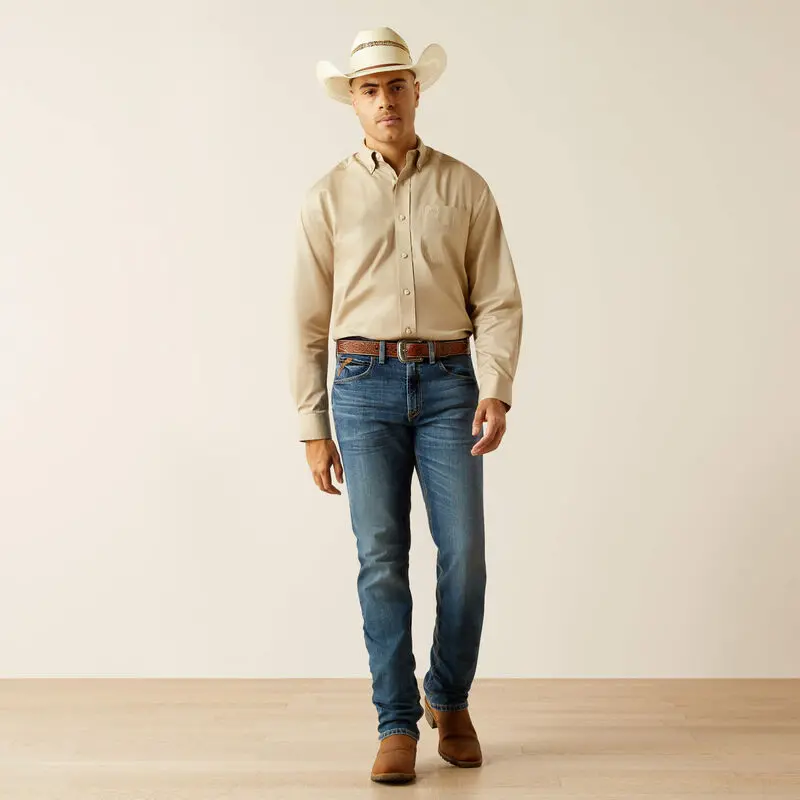 Men's Ariat Lightweight Solid Twill Classic Fit Shirt - 10058558 1