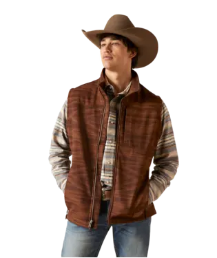 Men's Ariat Logo 2.0 Chimayo Shaved Chocolate Vest - 10046439 1