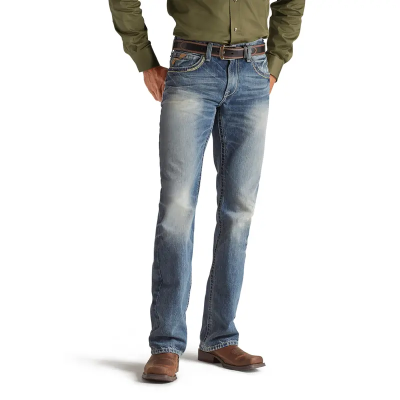 Men's Ariat M5 Slim Gambler Stackable Straight Leg Jean - 10012703 1