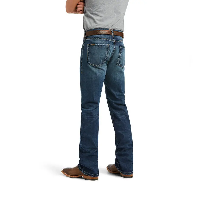 Men's Ariat M5 Straight Stretch Madera Stackable Straight Leg Jean In Heath - 10040124 2