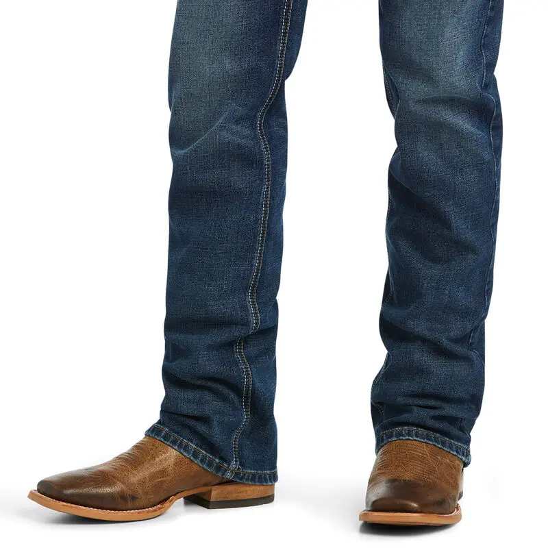Men's Ariat M5 Straight Stretch Madera Stackable Straight Leg Jean In Heath - 10040124 3