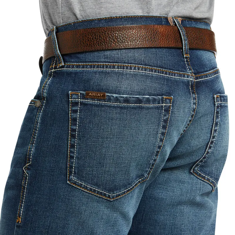 Men's Ariat M5 Straight Stretch Madera Stackable Straight Leg Jean In Heath - 10040124 4
