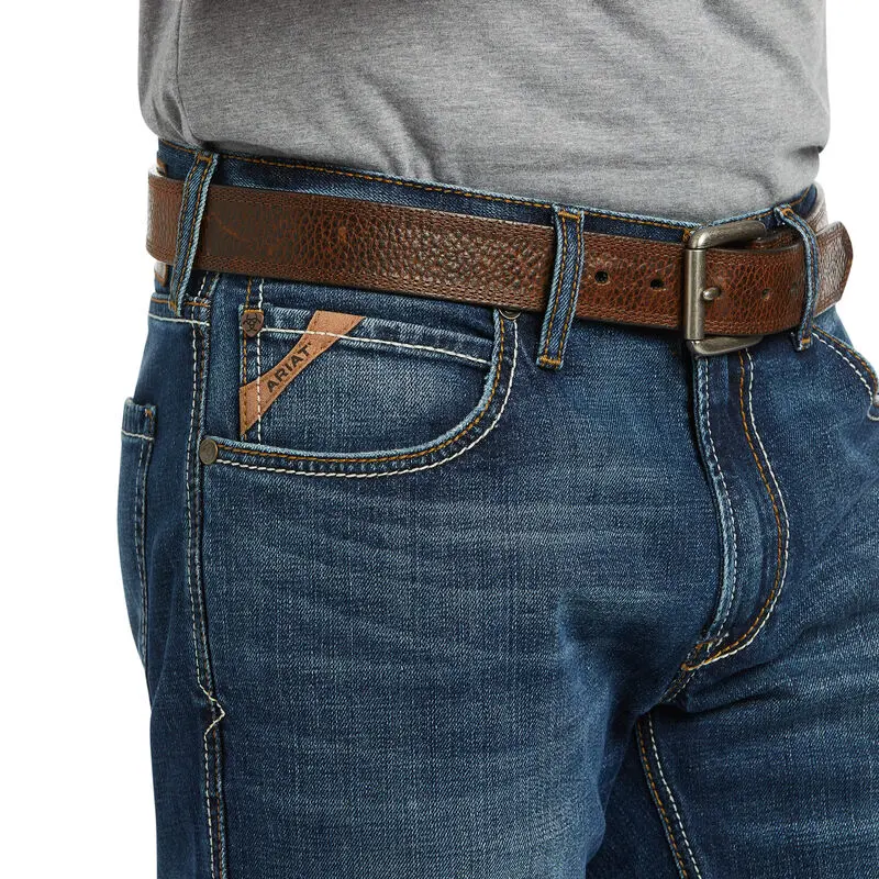 Men's Ariat M5 Straight Stretch Madera Stackable Straight Leg Jean In Heath - 10040124 5
