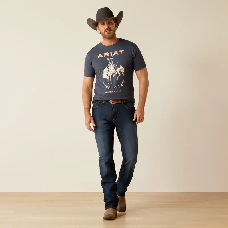 Men's Ariat Made To Last Bronco Short Sleeve T-Shirt - 10053986 1