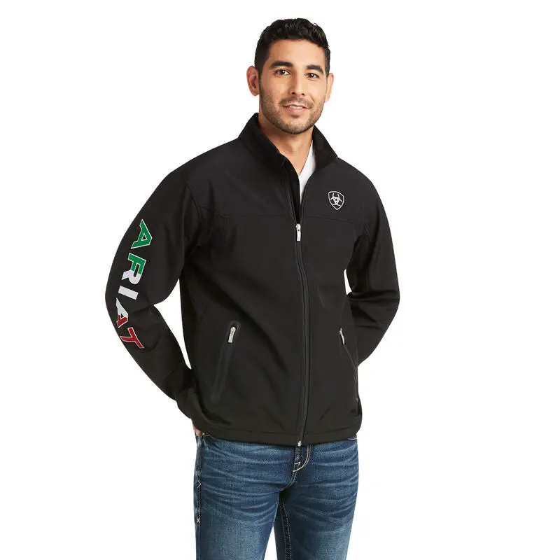 Men's Ariat New Team Softshell Mexico Water Resistant Jacket - 10031424 1