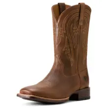 Men's Ariat Plano Woody Tan Wide Square Toe Western Boot - 10061196 1