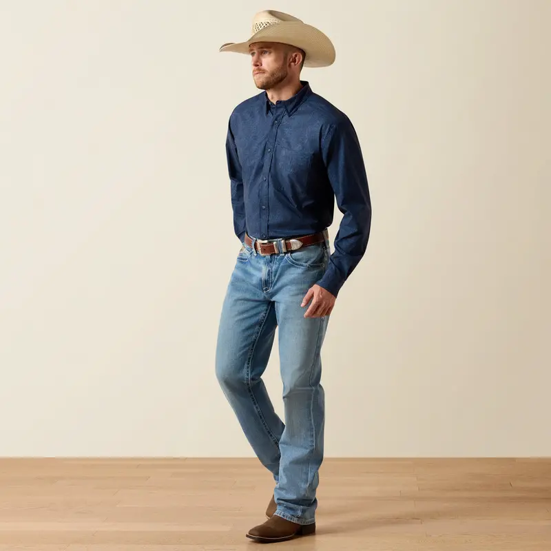 Men's Ariat Printed 360 Airflow Classic Fit Shirt - 10071665 1