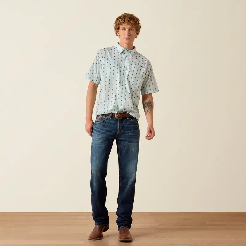 Men's Ariat Printed 360 Airflow Classic Fit Shirt - 10073437 1