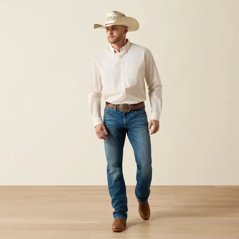 Men's Ariat Pro Series Dayne Mini Stripe Shirt - 10071413 1