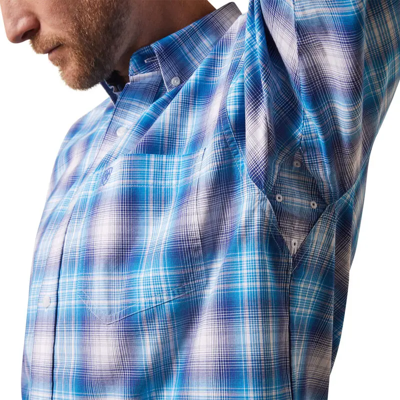 Men's Ariat Pro Series Lukas Classic Fit Shirt In Light Blue - 10043725 4