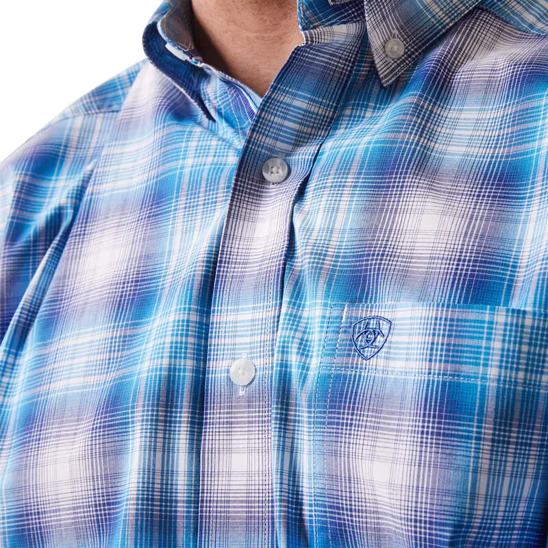 Men's Ariat Pro Series Lukas Classic Fit Shirt In Light Blue - 10043725 5