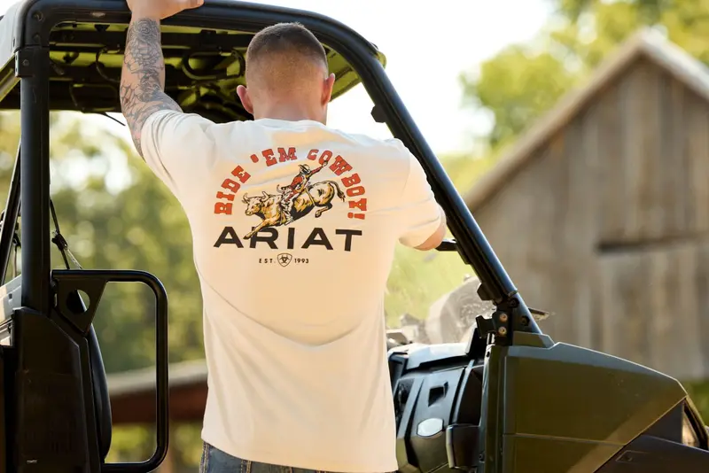 Men's Ariat Ride Em Cowboy Classic Fit T-Shirt - 10071199 1