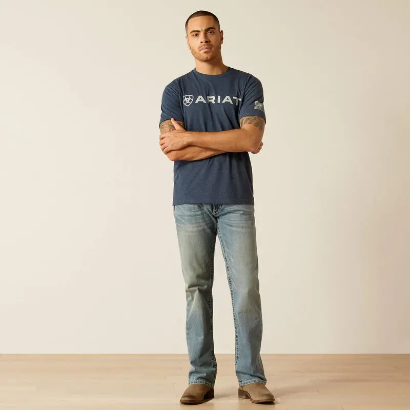 Men's Ariat Shield Flag T-Shirt - 10054198 1