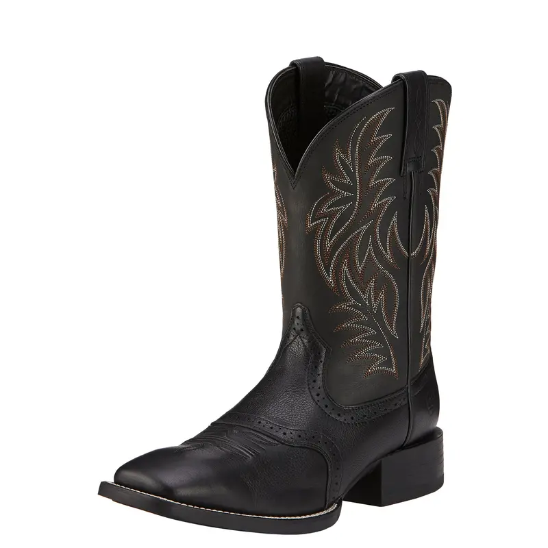 Men's Ariat Sport Western Black Deertan - 10016292 1