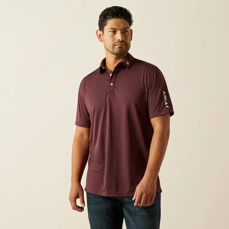 Men's Ariat Team Logo Malbec Polo - 10058736 2