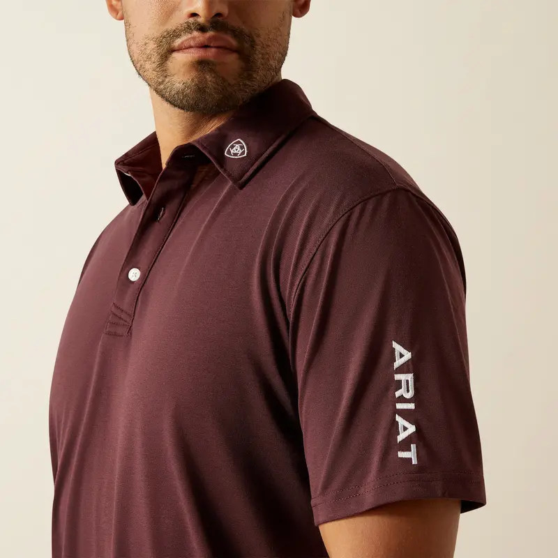 Men's Ariat Team Logo Malbec Polo - 10058736 3