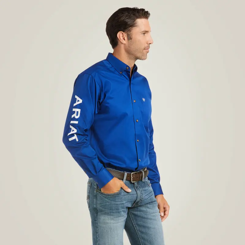 Men's Ariat Team Logo Twill Fitted Shirt - 10034232 1