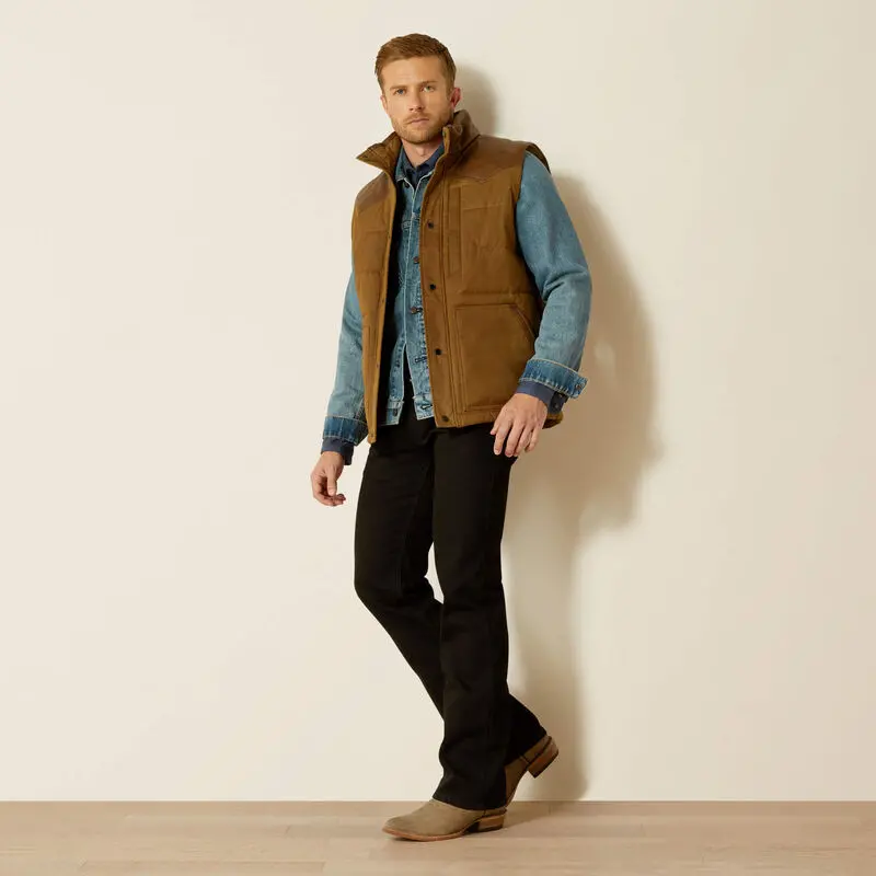 Men's Ariat Western Quilted Vest - 10062439 1