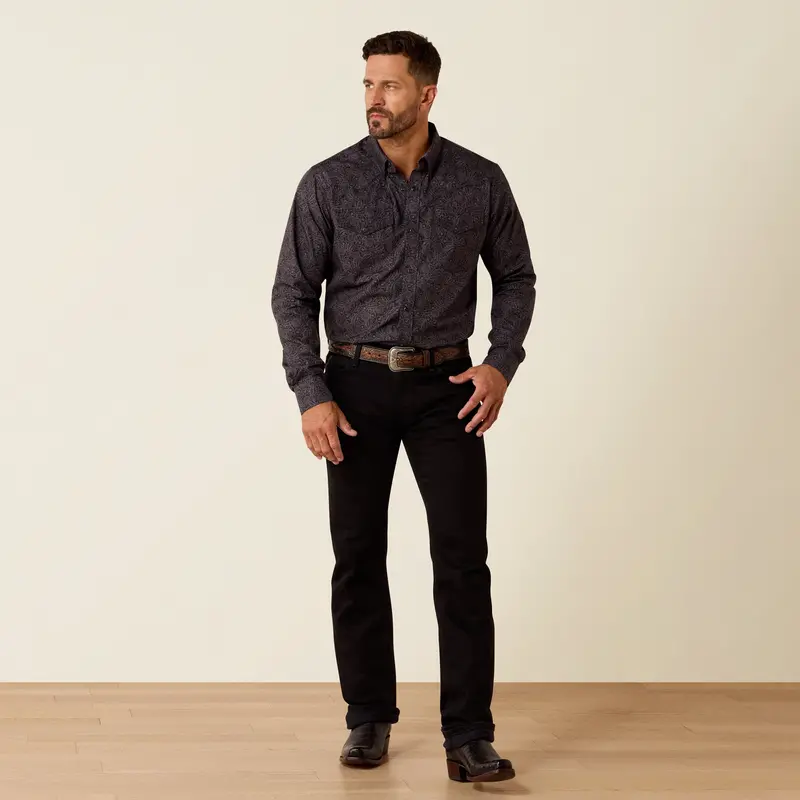 Men's Ariat Wrinkle Free Allen Fitted Snap Shirt - 10071023 1